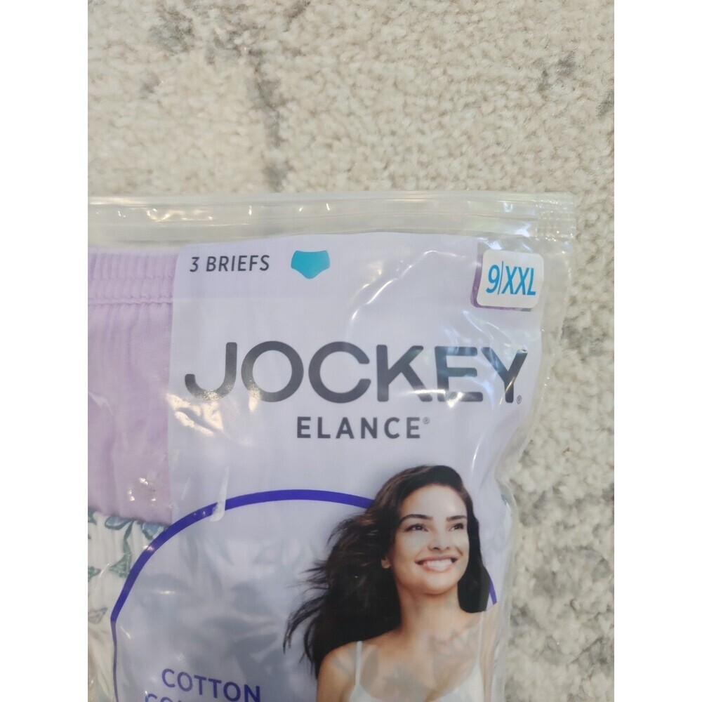 Jockey Elance Cotton Comfort 100% Cotton 1487 BRIEFS 3 Pack Size 9 XXL NWT - Picture 2 of 5